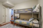 bedroom, two sets of bunk beds